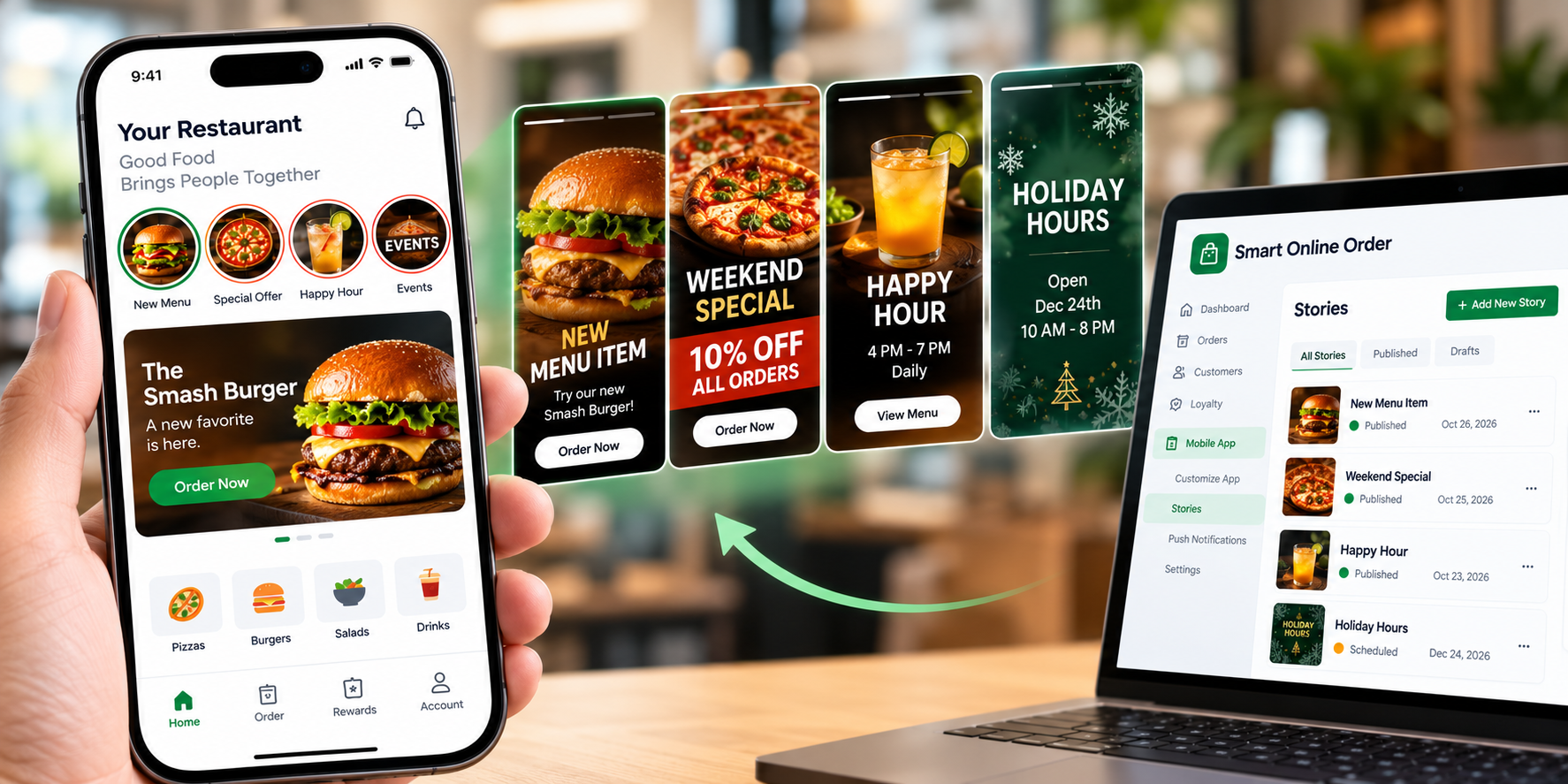 Restaurant Stories App Feature Showcase